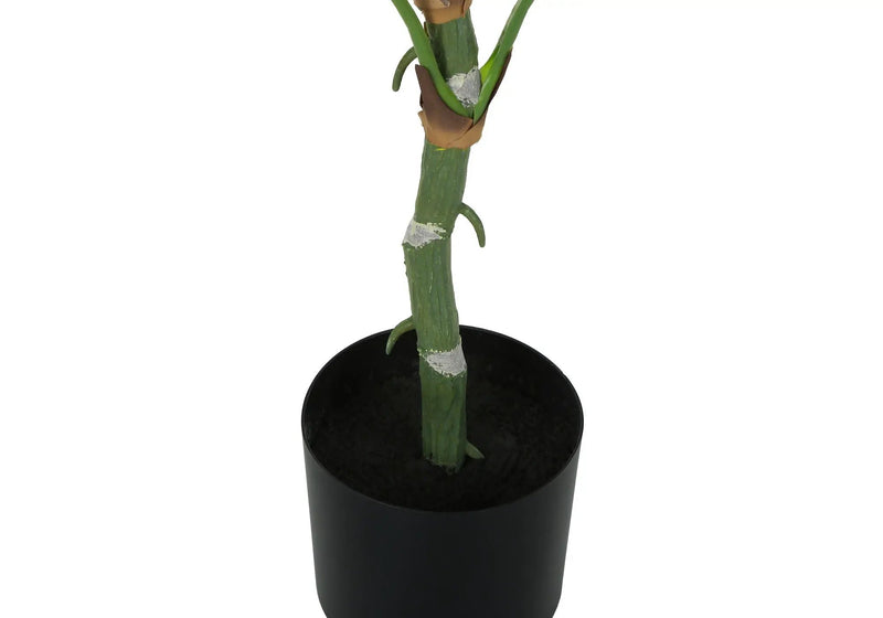 54" Tall, Artificial Plant, Dieffenbachia Tree, Indoor, Faux, Fake, Floor, Greenery, Potted, Real Touch, Decorative - Green / Black by Unique Piece Furniture