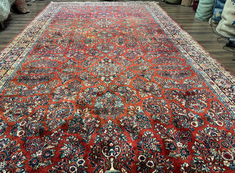 10x18 Karastan Sarouk Rug #785, Wool Large Palace Sized Vintage Karastan Carpet by Jewel Rugs