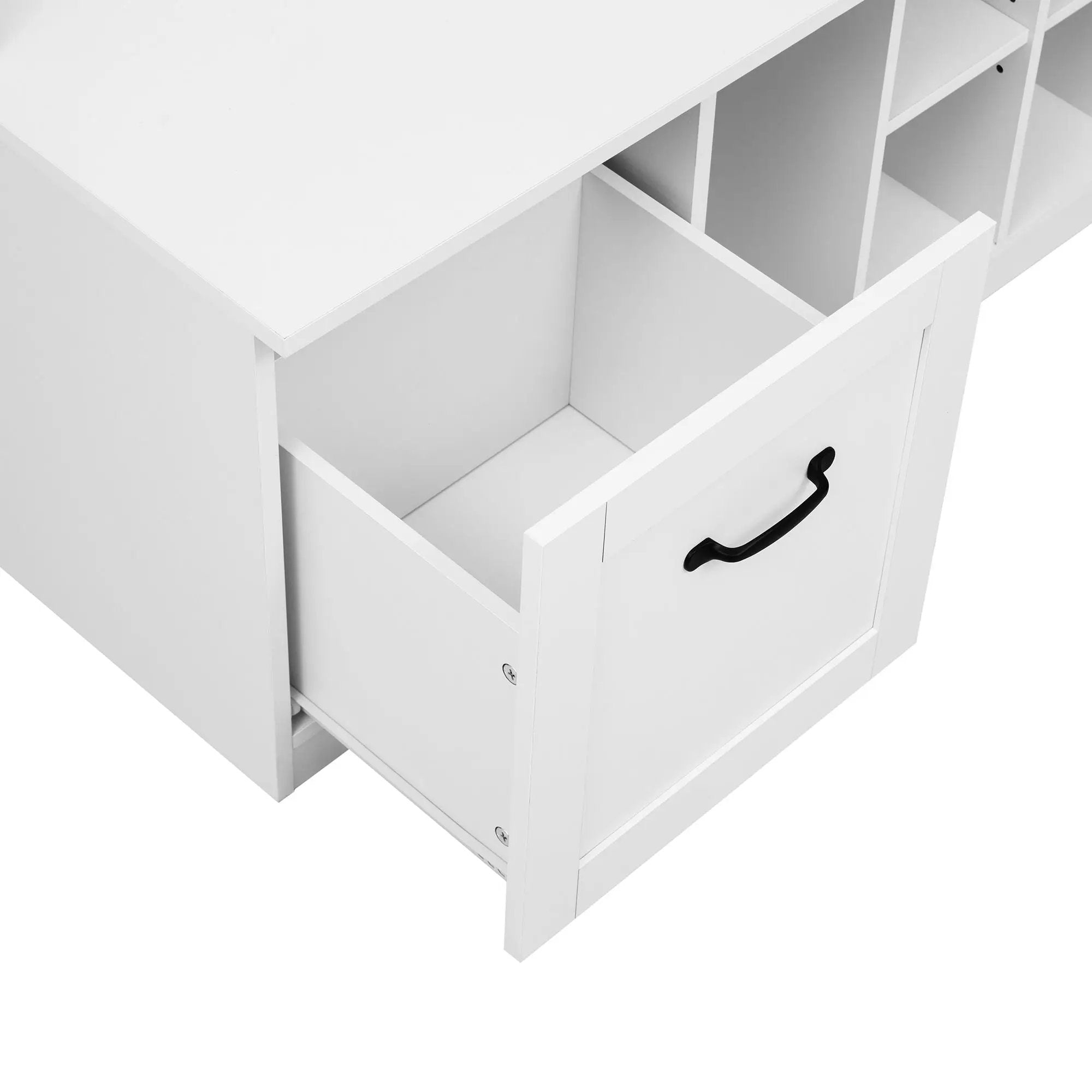 5 In 1 Entryway Bench With Coat Rack, 7 Sturdy Hooks, 2 Spacious Drawers And Adjustable Shelves by HouseOfZazla