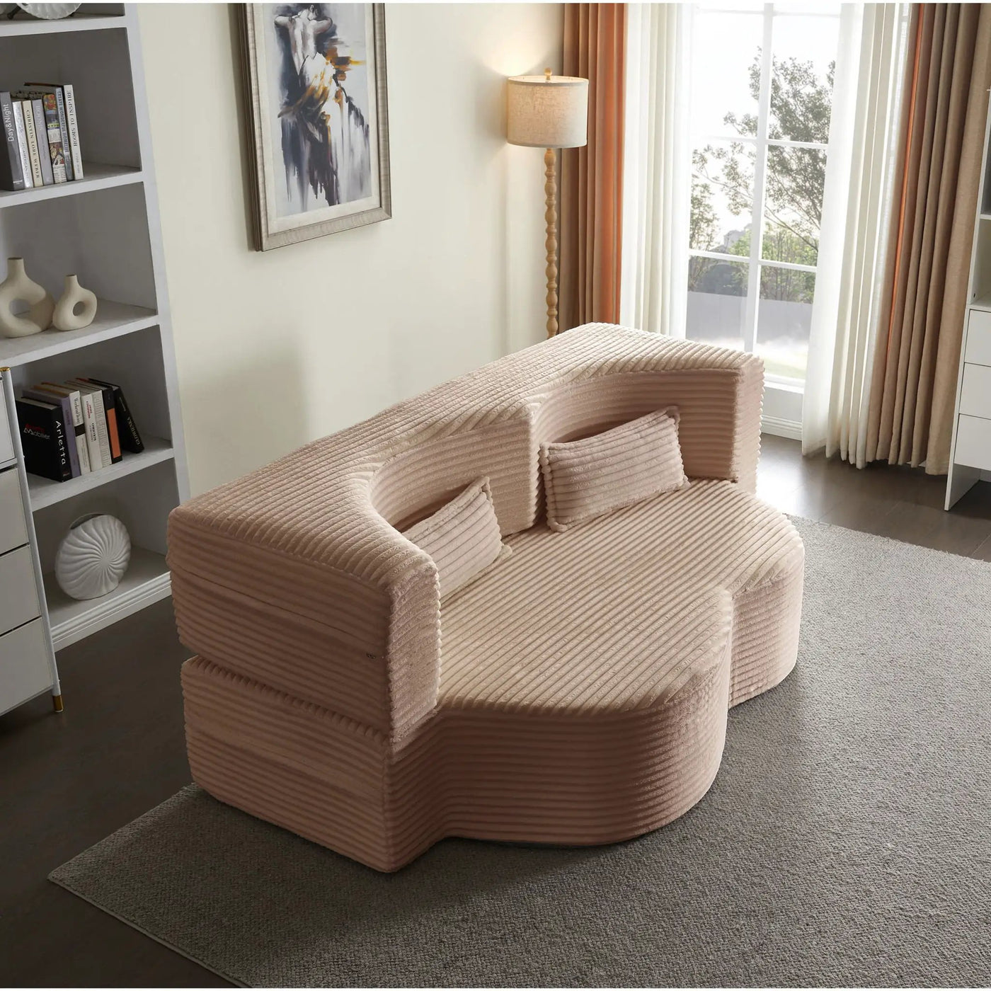 Floor Convertible Sleeper Sofa Bed With 2 Pillows by HouseOfZazla