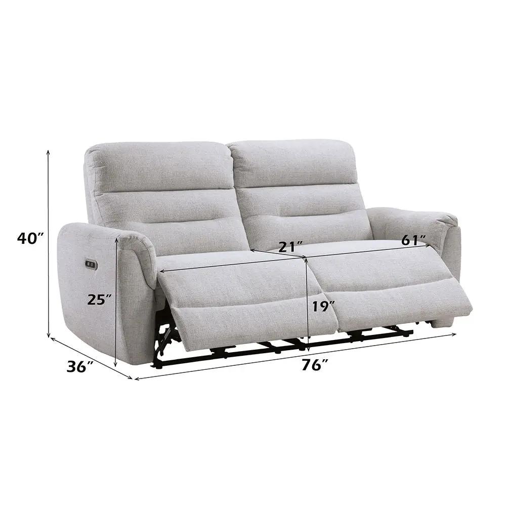 Eastre - Power Motion Sofa With USB Port - Beige Chenille by Unique Piece Furniture