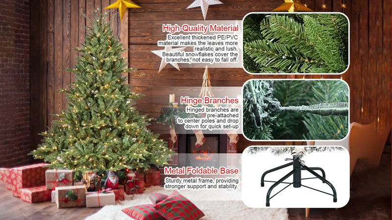 5FT The Full-Bodied Pre-Lit Evergreen Christmas Tree by HouseOfZazla