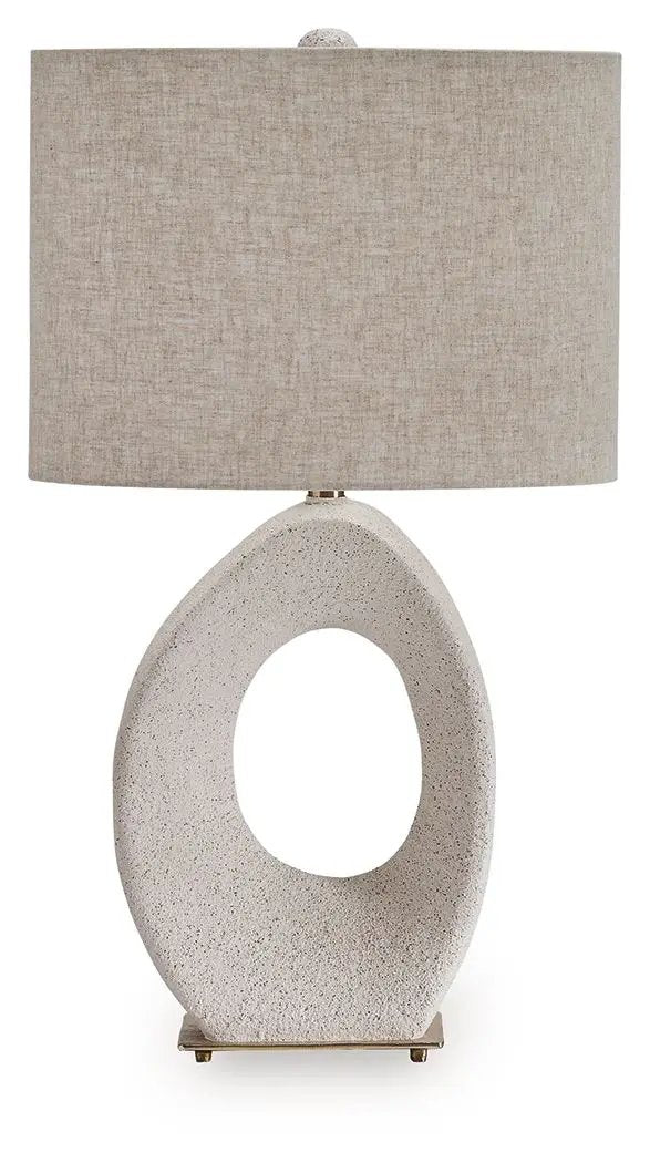 Trentlen - Paper Table Lamp - Cream / Gold Finish by Unique Piece Furniture