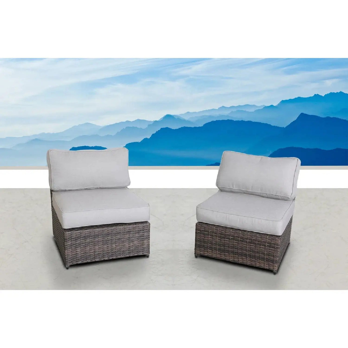 Armless Patio Chair With Cushions by Unique Piece Furniture