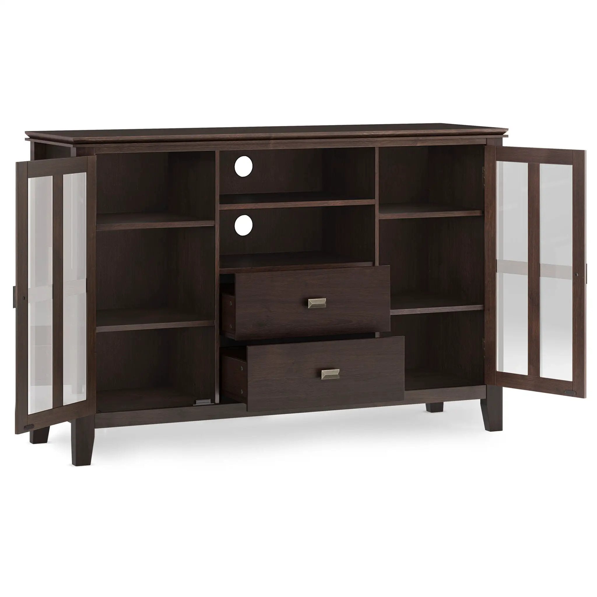 Artisan - Tall TV Media Stand - Dark Chestnut Brown by Unique Piece Furniture