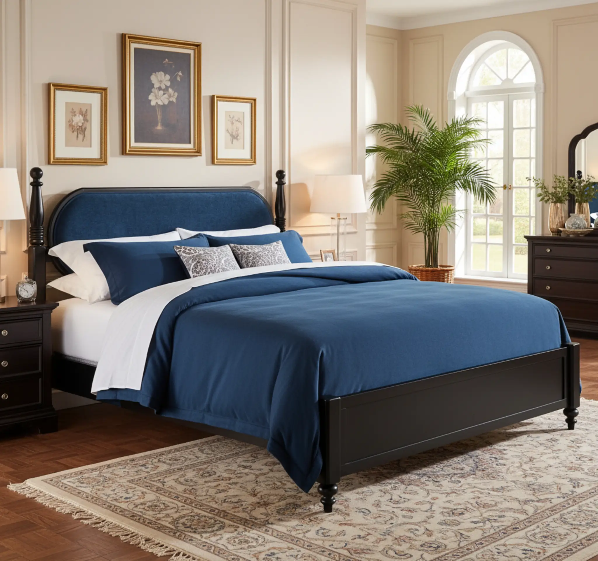 Queen Bed Frame, Solid Wood Platform with Slats by HouseOfZazla