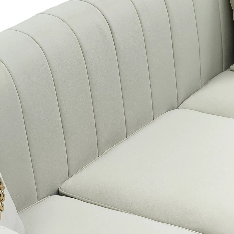 Modern Velvet Upholstered Sofa Set of 2 by HouseOfZazla
