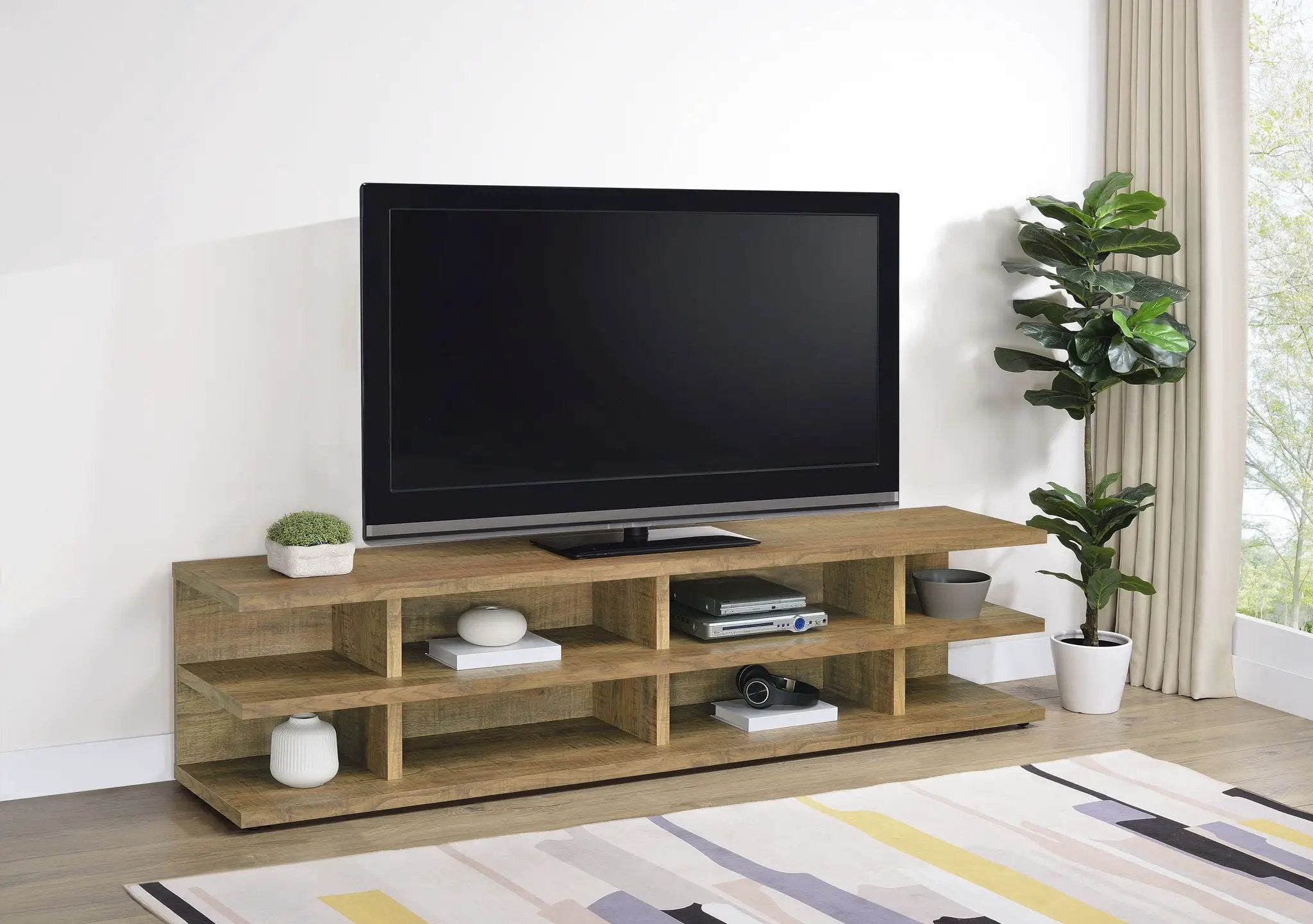 Cartmill 78-inch 2-tier TV Stand Media Console Mango by Unique Piece Furniture