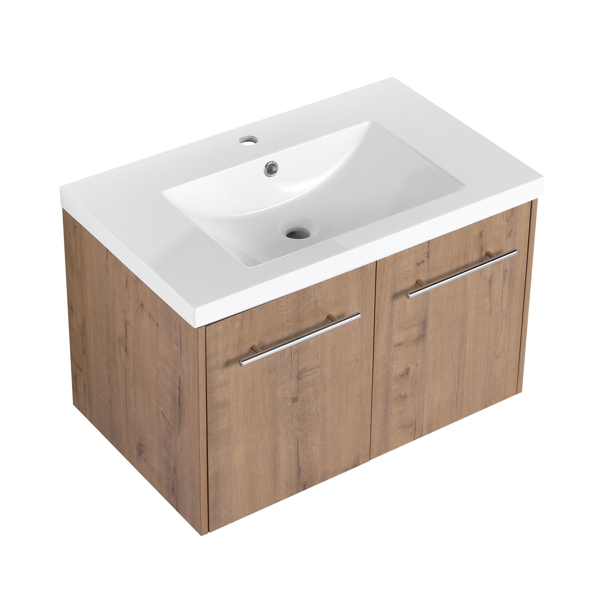 Modern Floating Bathroom Vanity With Resin Sink, Soft Close Doors by HouseOfZazla