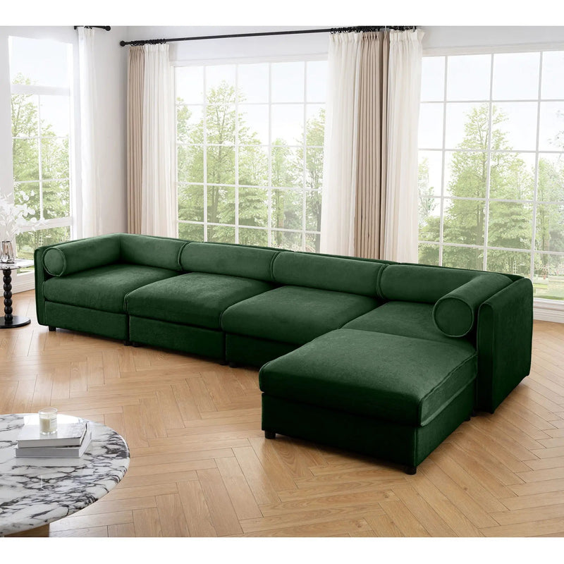 Contemporary Elegant Sofa With Storage And Ottoman by Unique Piece Furniture