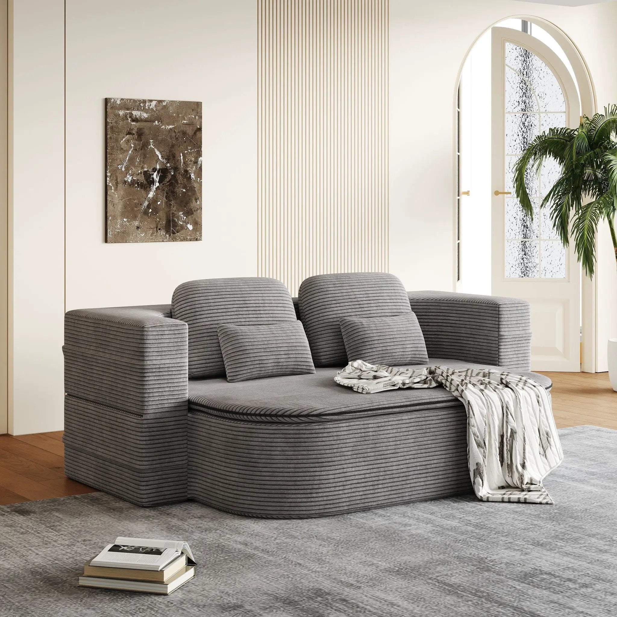 2 In 1 Foldable Sofa Bed With Multi Functional Blanket by HouseOfZazla