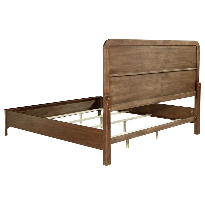 Maderia 57-inch Upholstered Eastern King Panel Bed Walnut by Unique Piece Furniture