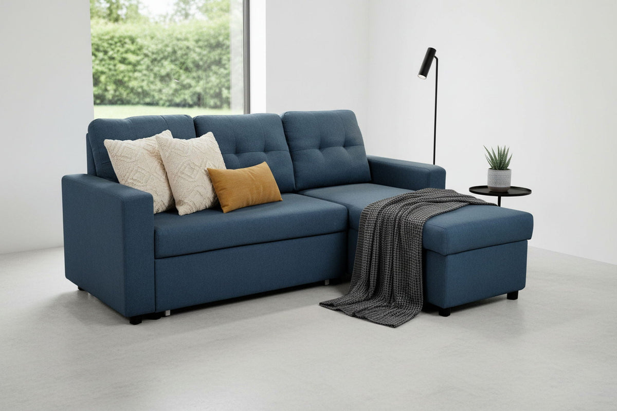 Convertible L Shaped Sectional Sleeper Sofa Bed, Saving Pull Out Couch, photo 18 of 23