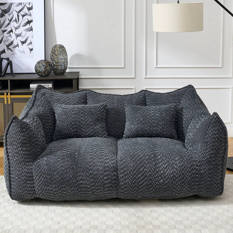 Comfortable Dual Beanbag Chair With High Resilience Foam Core For 2 People by Unique Piece Furniture
