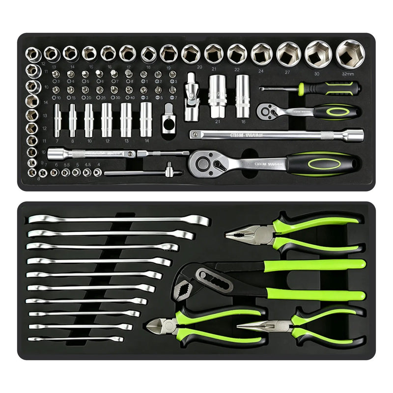 465-Piece Mechanics Tool Set with 3-Drawer Heavy Duty Metal Box Repair Tool Kit by HouseOfZazla