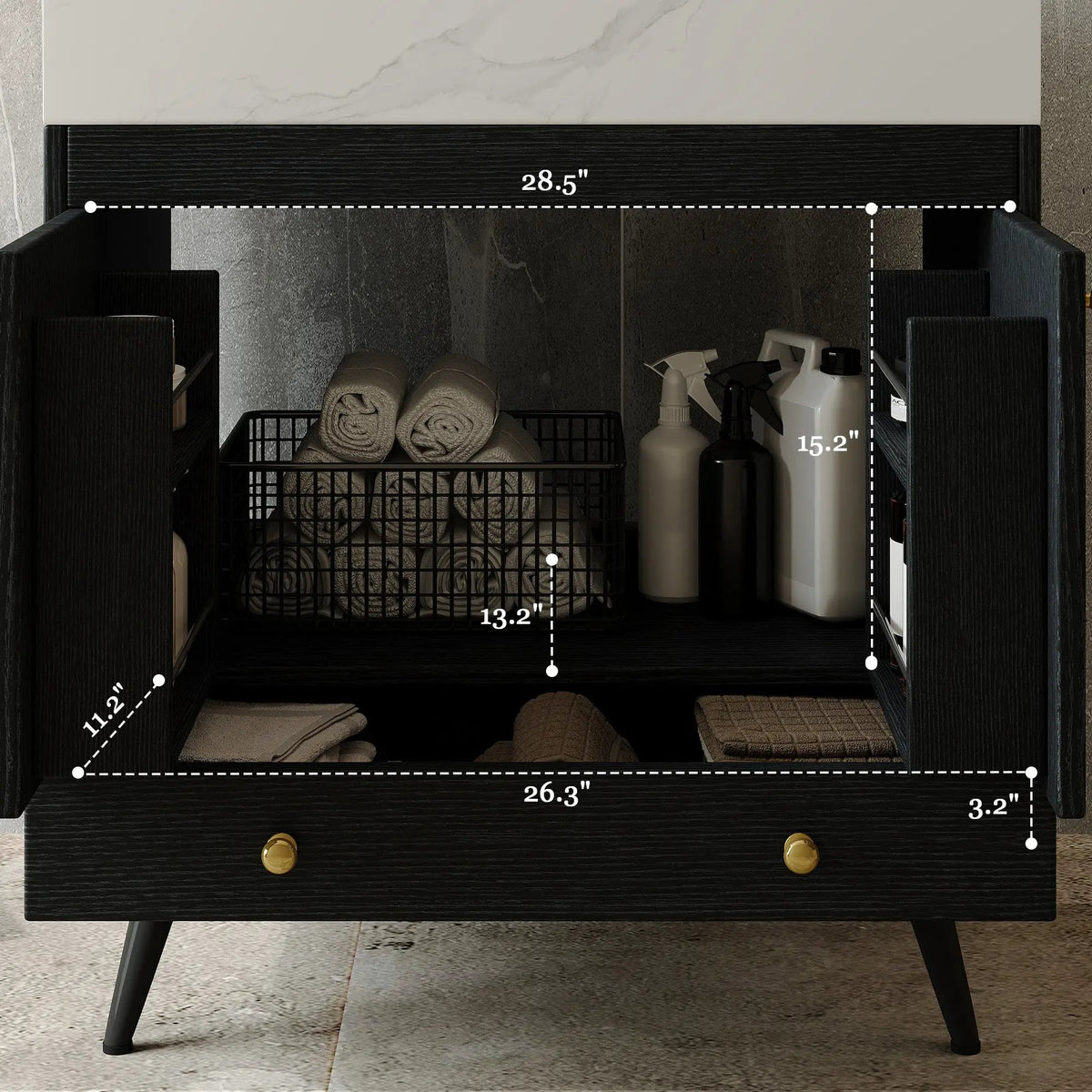 Contemporary Free-standing Bathroom Vanity by HouseOfZazla