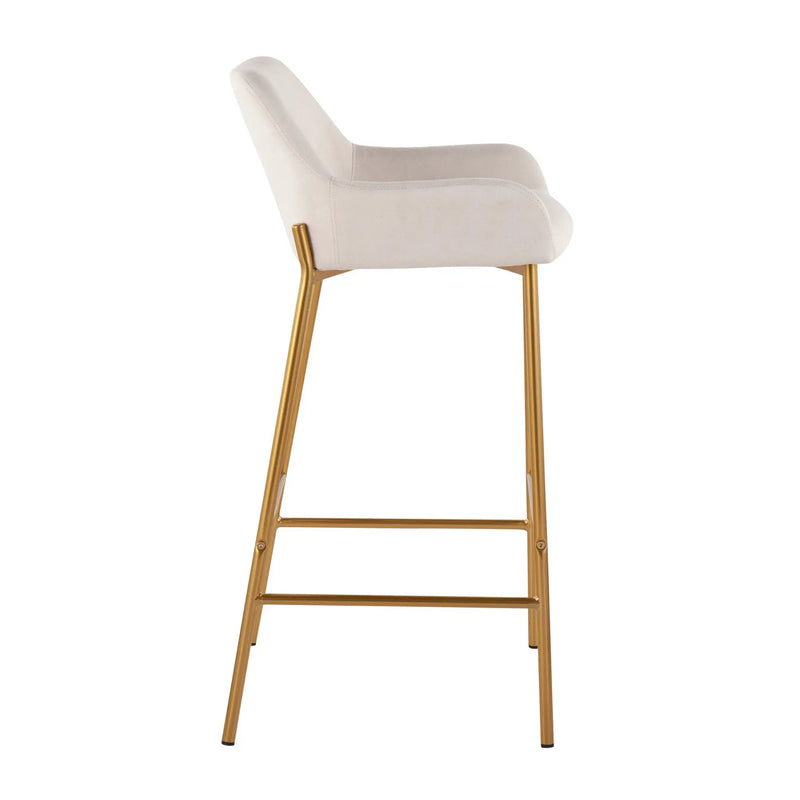 Daniella - Contemporary / Glam Fixed Height Bar Stool (Set of 2) by HouseOfZazla