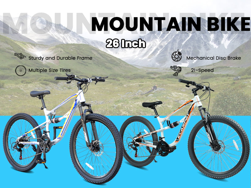 A2670 26 Inch Mountain Bike with 21-Speeds & Full Suspension, photo 9 of 10