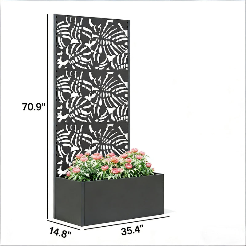 Trellis Planter with Spacious Metal Box and Efficient Drainage by HouseOfZazla