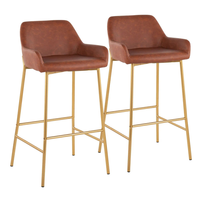 Daniella - Contemporary / Glam Fixed Height Bar Stool (Set of 2) by HouseOfZazla