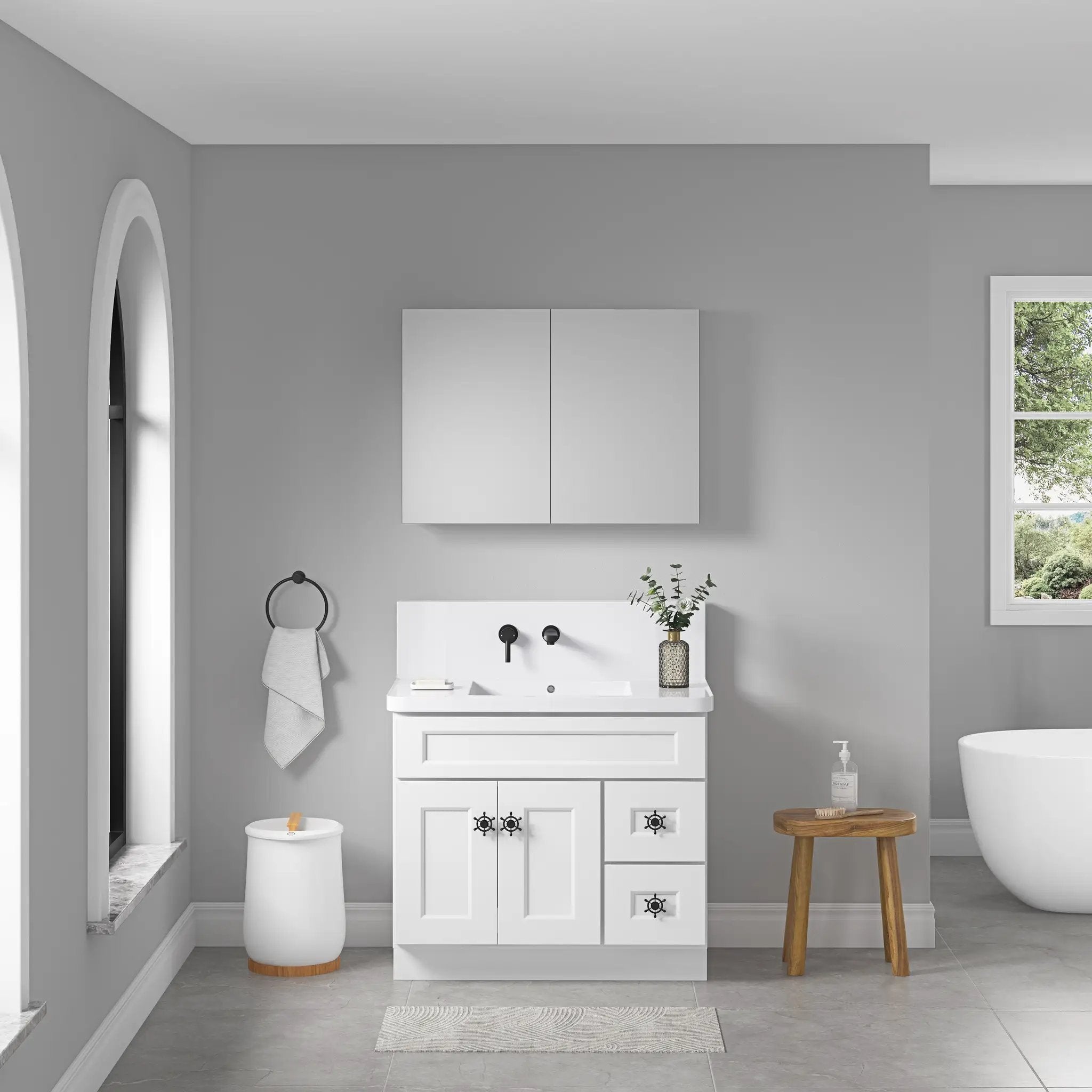 36'' W x 26'' H Surface Frameless Mirror Medicine Cabinet by HouseOfZazla