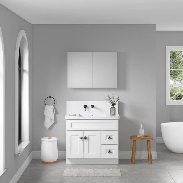 36'' W x 26'' H Surface Frameless Mirror Medicine Cabinet