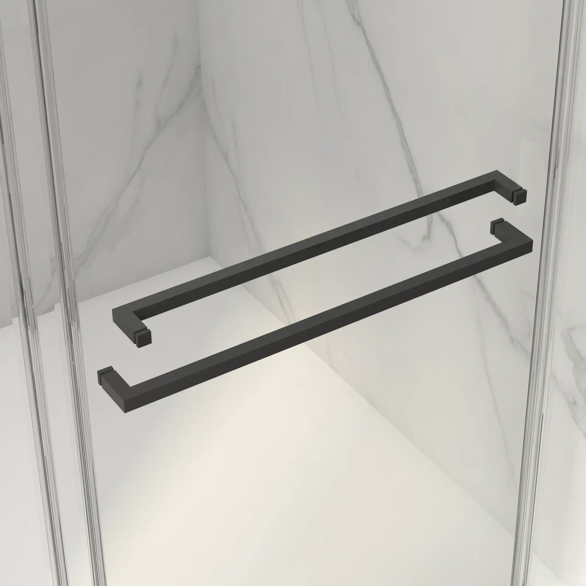 Frameless Double Sliding Shower Door by HouseOfZazla