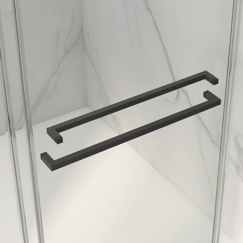 Frameless Double Sliding Shower Door by HouseOfZazla