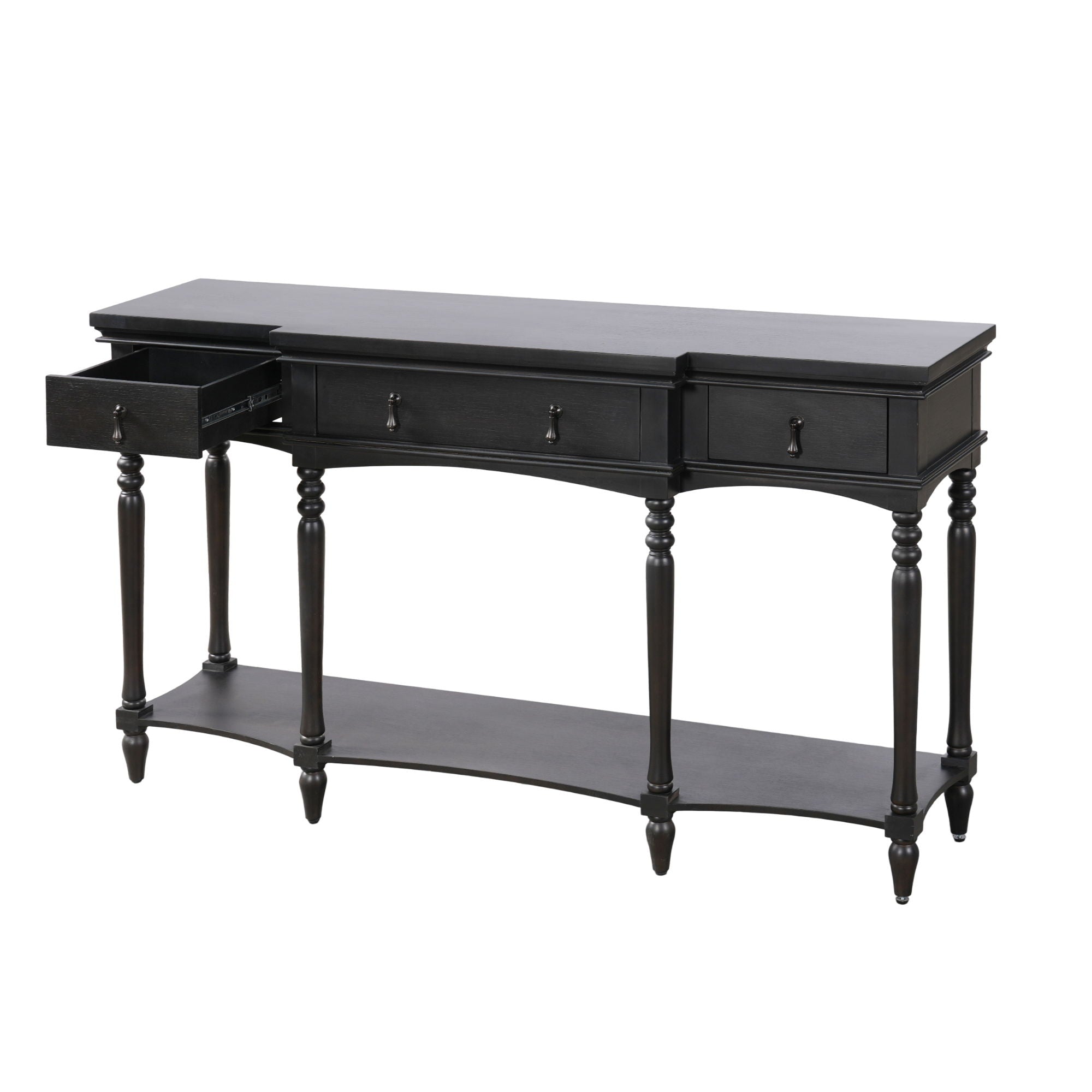 Retro Console Table With 3 Soft Close Drawers by HouseOfZazla