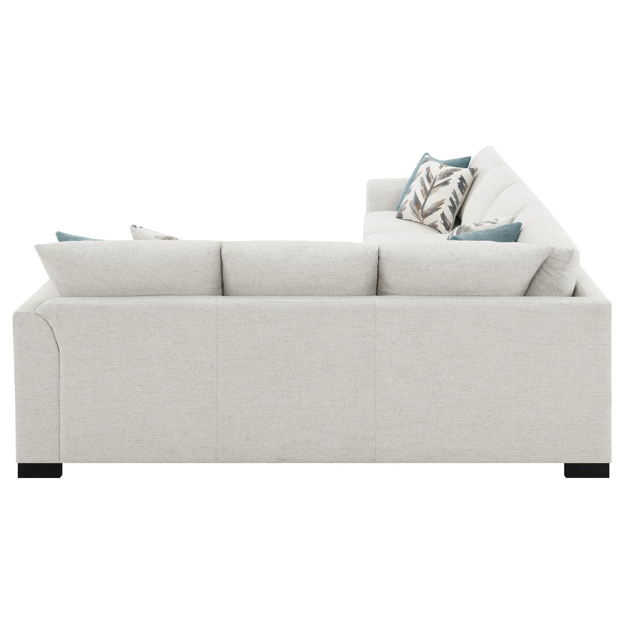 Ashford Chenille Upholstered Sleeper Sectional Sofa Greige by Unique Piece Furniture