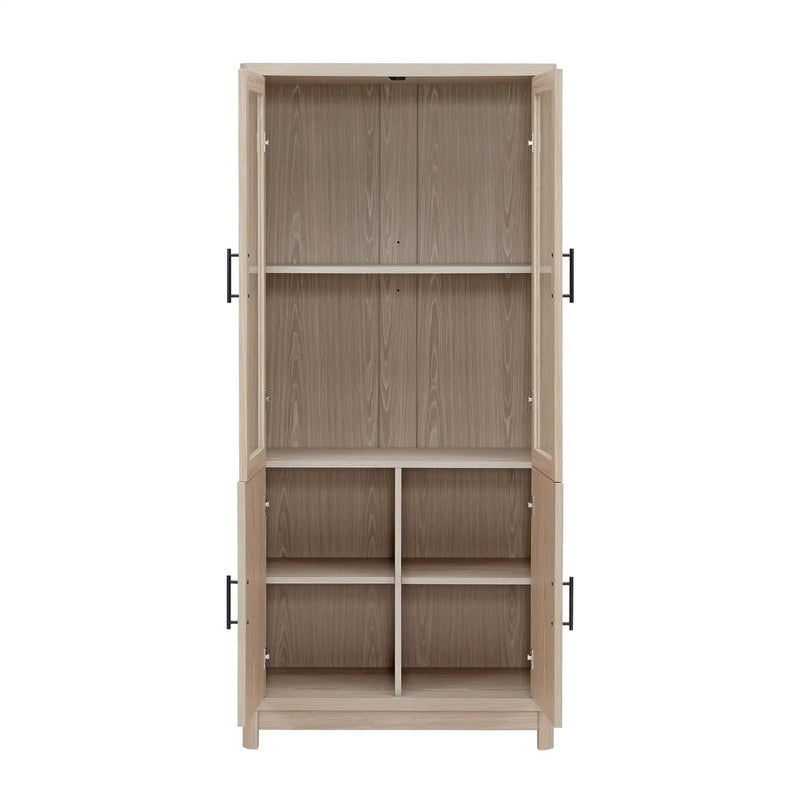 Jodie - Bookcase Cabinet With 6 Adjustable Shelves - Oak by HouseOfZazla