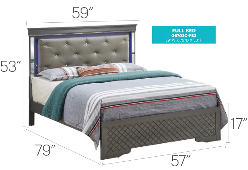 Verona - Full Bed - Metalic Black by HouseOfZazla