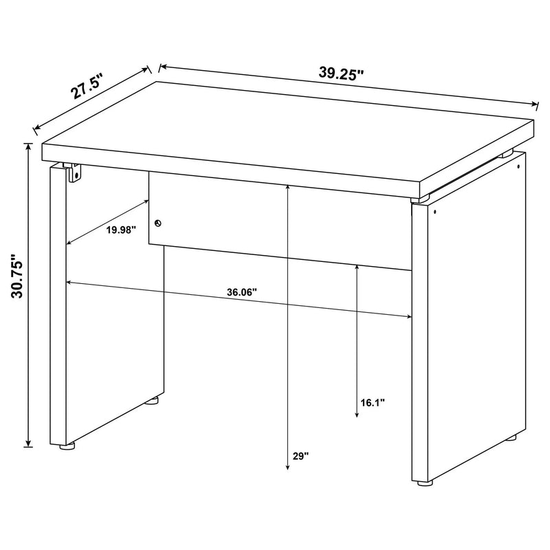 Skylar 39-inch Engineered Wood Writing Desk Cappuccino by Unique Piece Furniture