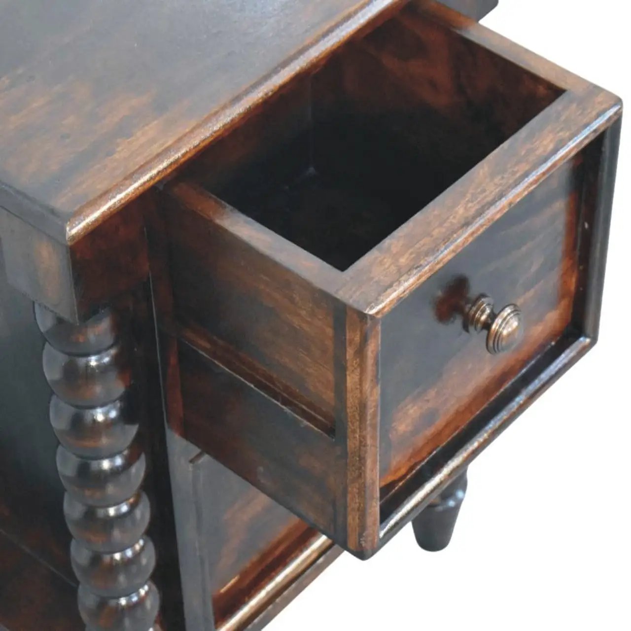 Solid Wood Spindle Duo Bedside by HouseOfZazla