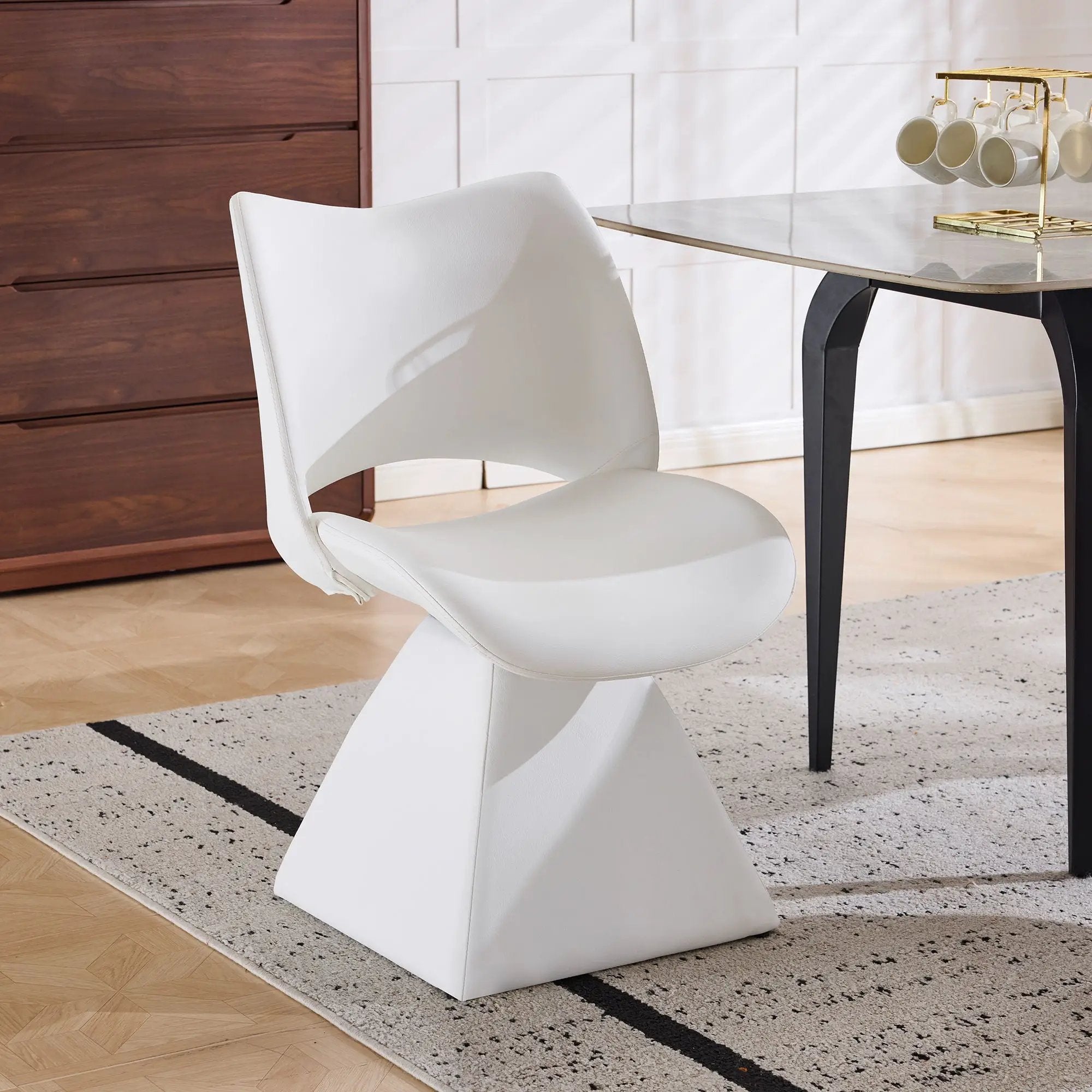 Modern Swivel Dining Chair With High Back by Unique Piece Furniture