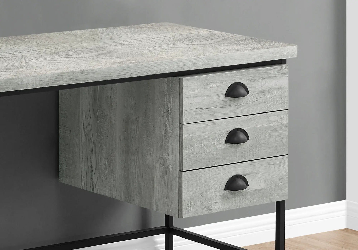 Computer Desk For Home Office, Laptop, 3 Storage Drawers, Contemporary & Modern by HouseOfZazla