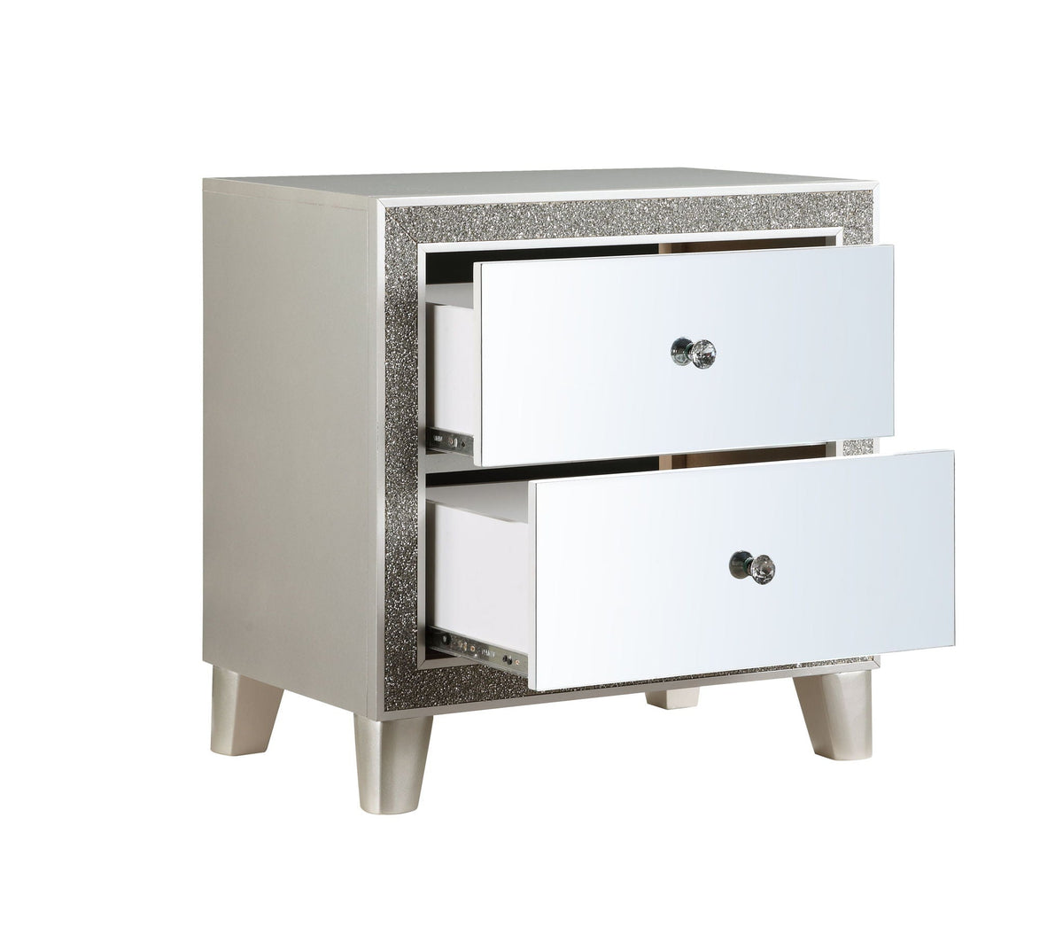 Sliverfluff Mirrored Nightstand - Champagne, photo 3 of 4