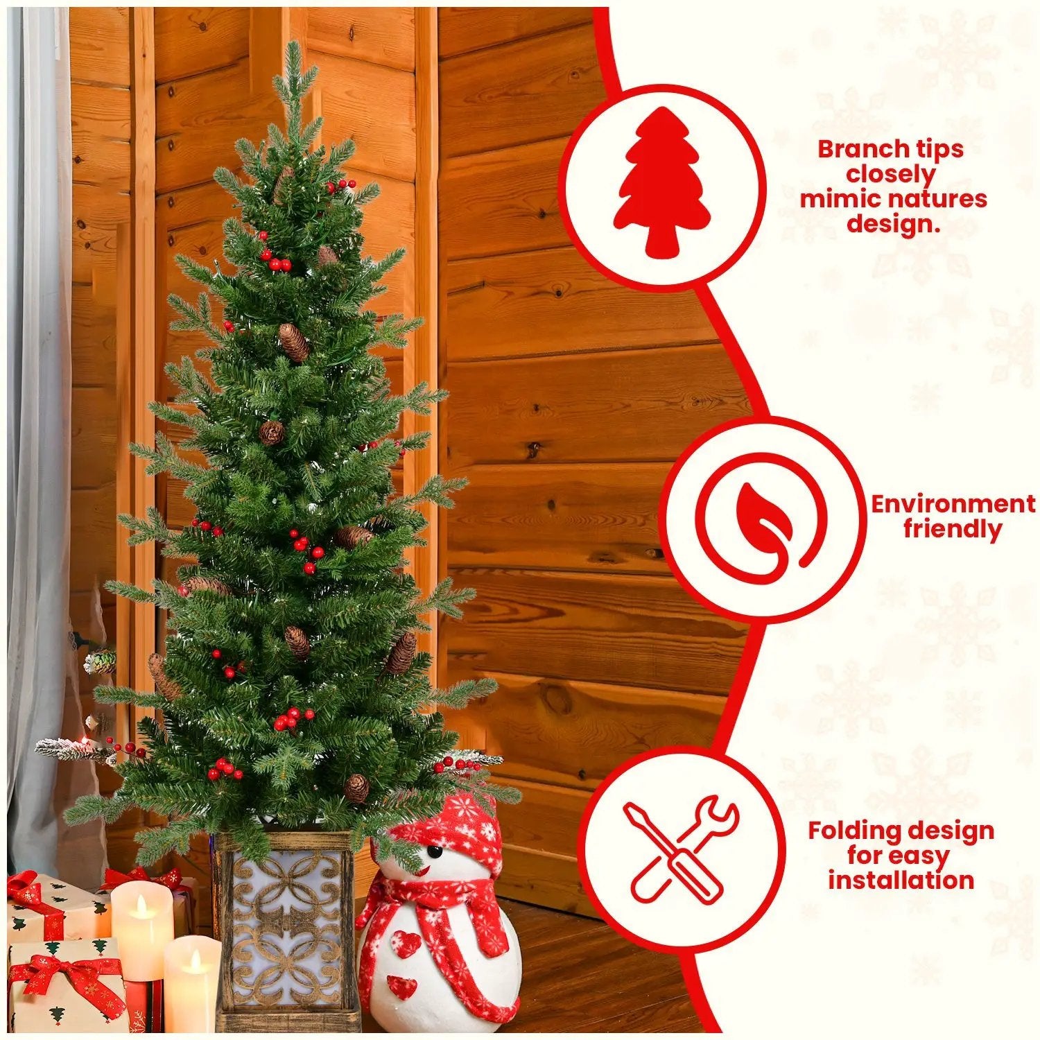 4FT Pre-Lit Christmas Tree by HouseOfZazla
