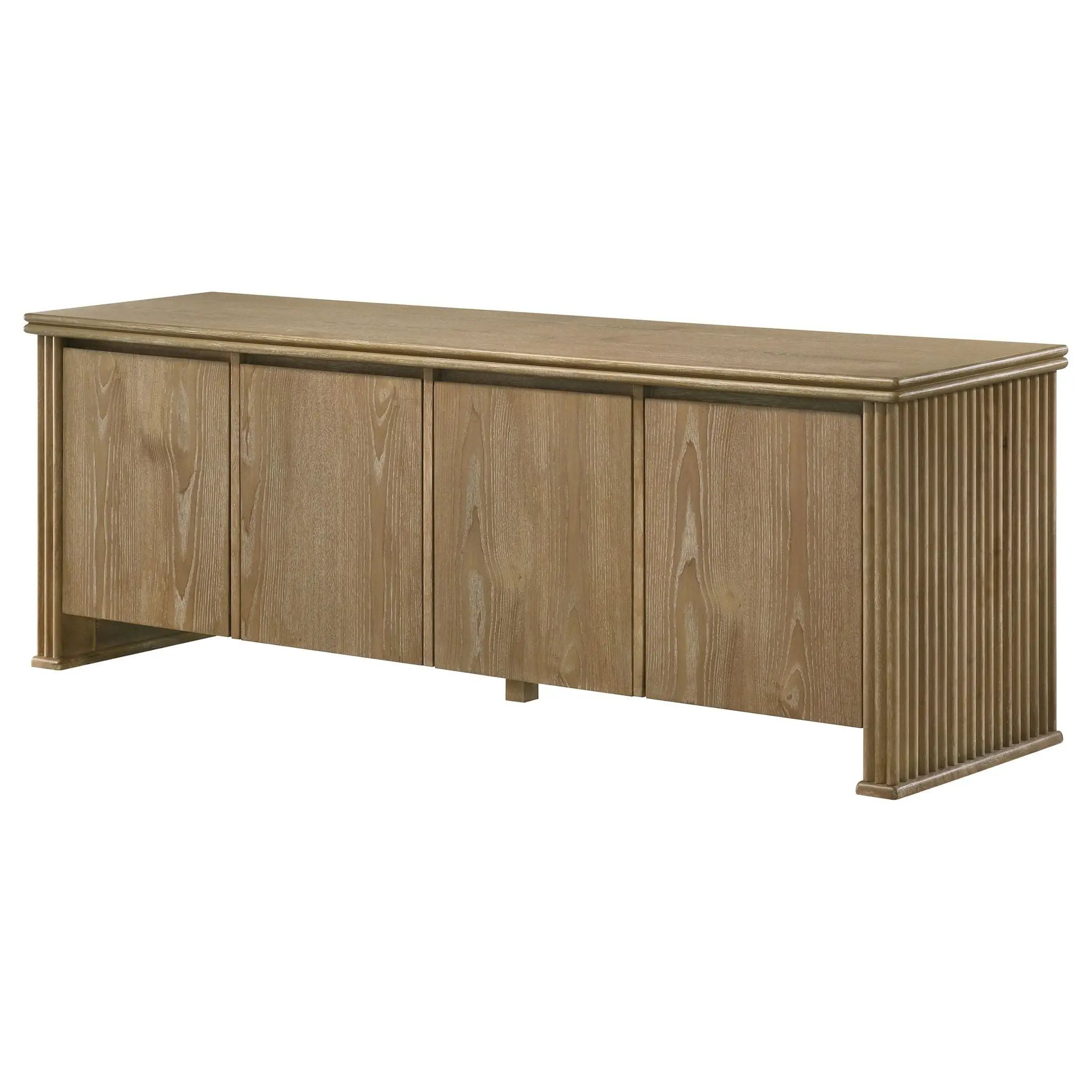 Adina 70-inch TV Stand Media Console Distressed Light Brown by Unique Piece Furniture
