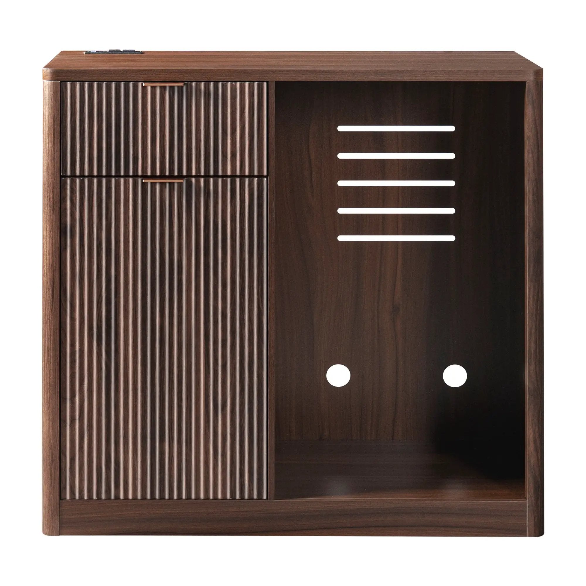 K&K 2-Piece Coffee Bar Cabinet with Fridge Space by HouseOfZazla
