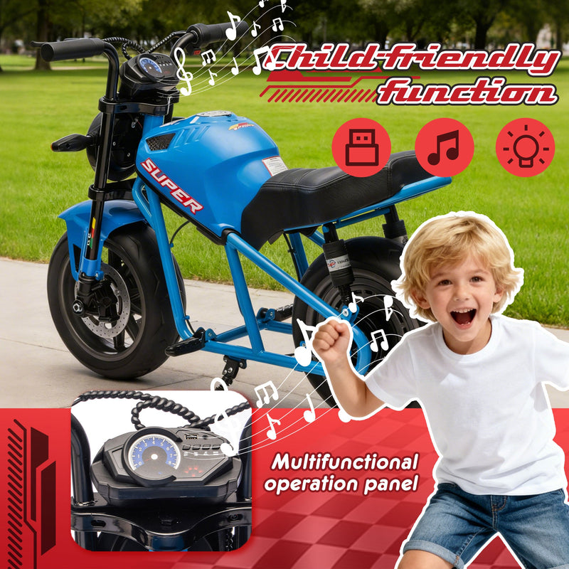 24V 300W Kids Ride On XL Electric Motorcycle by HouseOfZazla