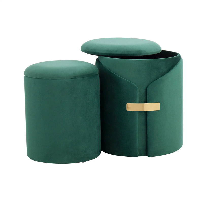 Dahlia - Contemporary / Glam Nesting Ottoman Set by Unique Piece Furniture