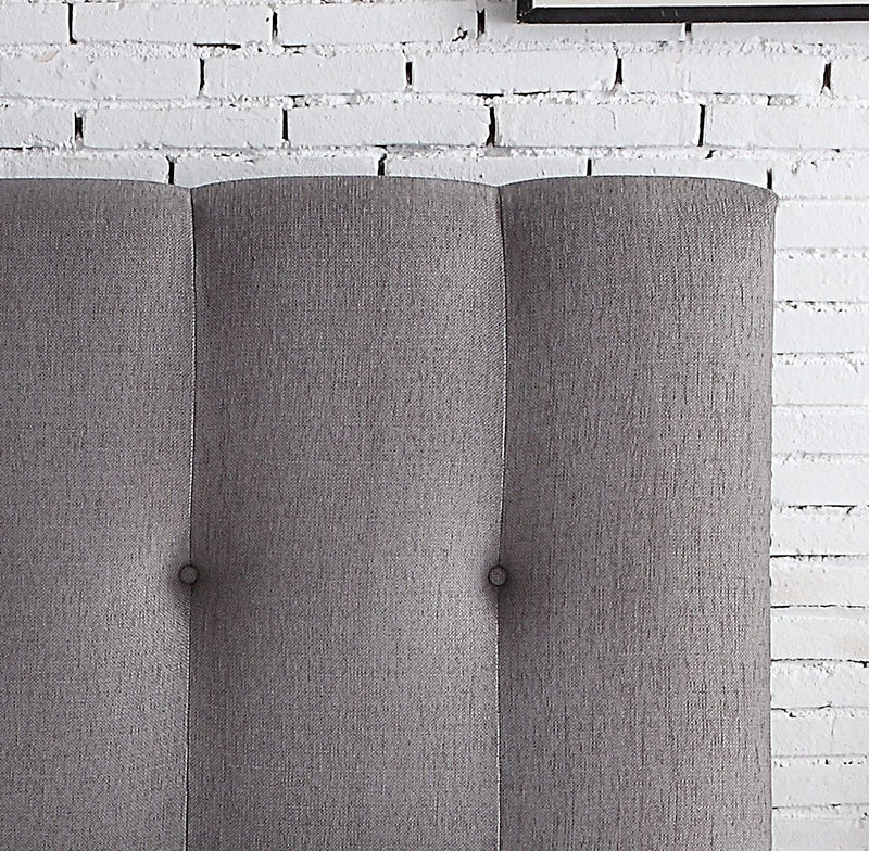 Bridgevine Home - Queen Size Tufted Upholstered Headboard With Nailhead Trim - Gray by HouseOfZazla