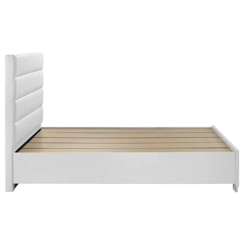 Felicity Queen Storage Bed White High Gloss by Unique Piece Furniture