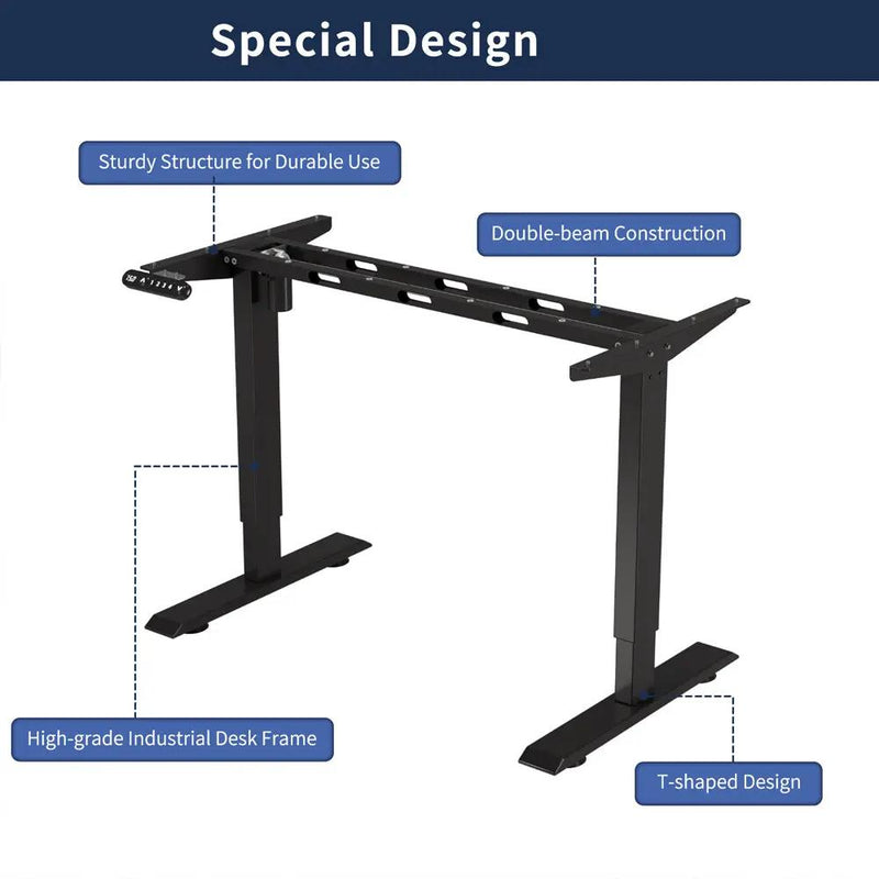 55"×24" Black & Rustic Electric Standing Desk by HouseOfZazla