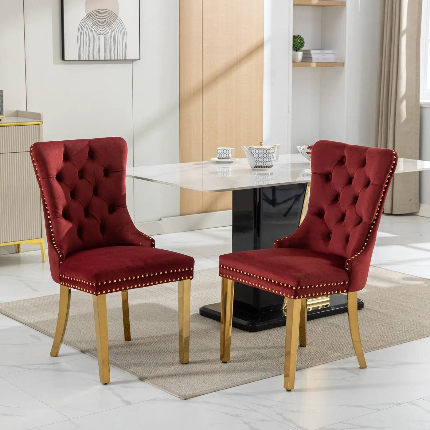 Nikki - Modern, High-End Tufted Dining Chair (Set of 2) by HouseOfZazla