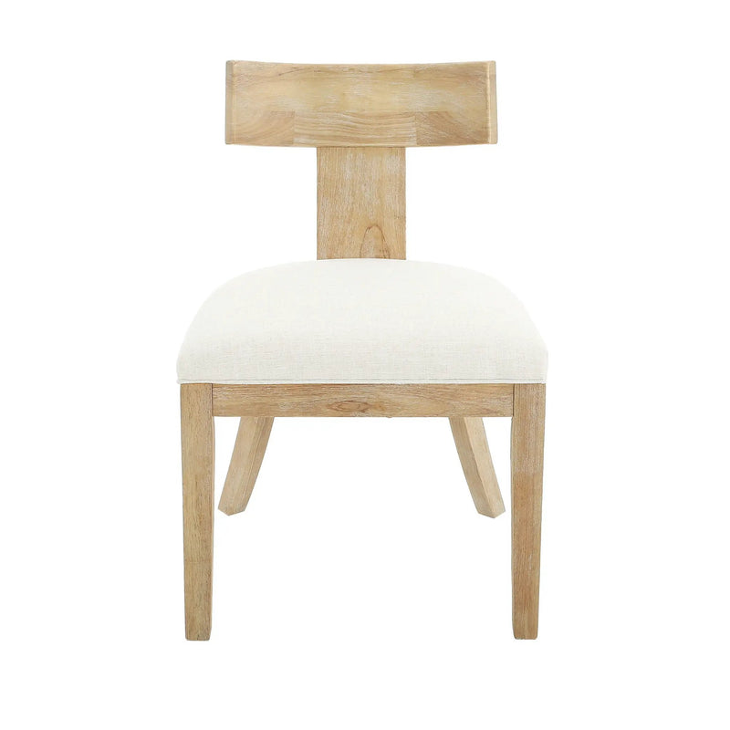 Contemporary Fabric Upholstered Side Dining Chairs Set With Curved Back by HouseOfZazla