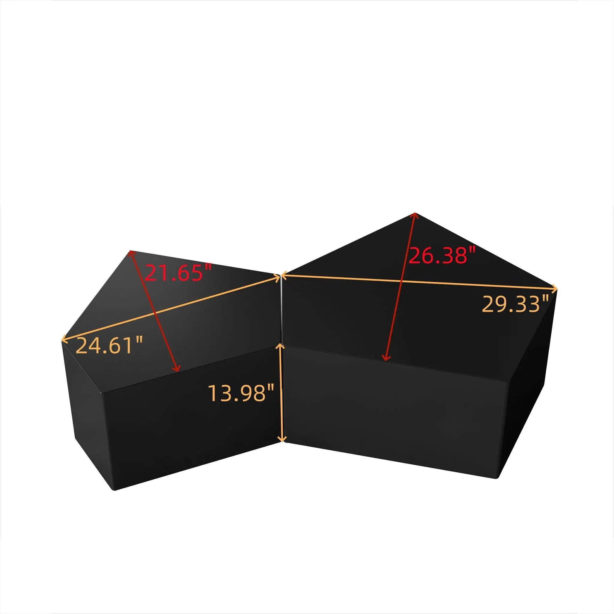 Irregular Pentagon Nesting Coffee Table Set by HouseOfZazla