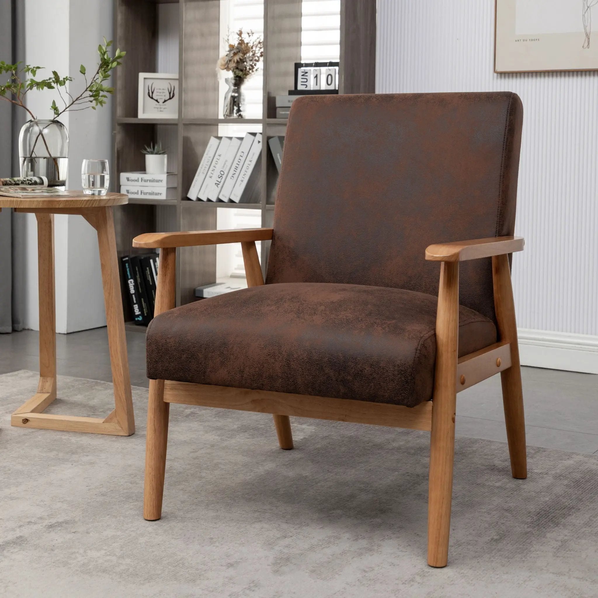 Wide Arm Chair - Brown by HouseOfZazla