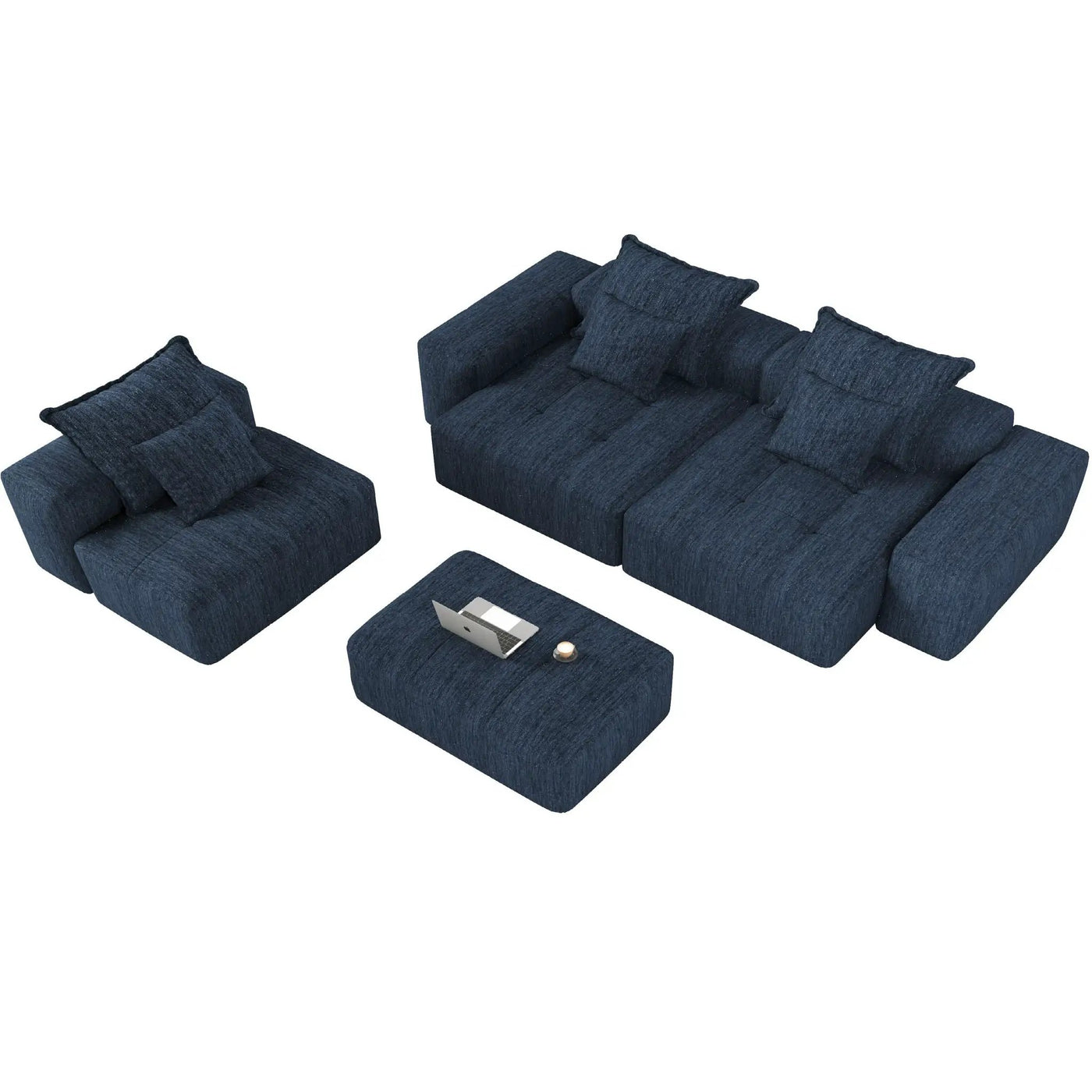 Modern Oversized DIY Combination Modular Sectional Sofa With Pillows by HouseOfZazla